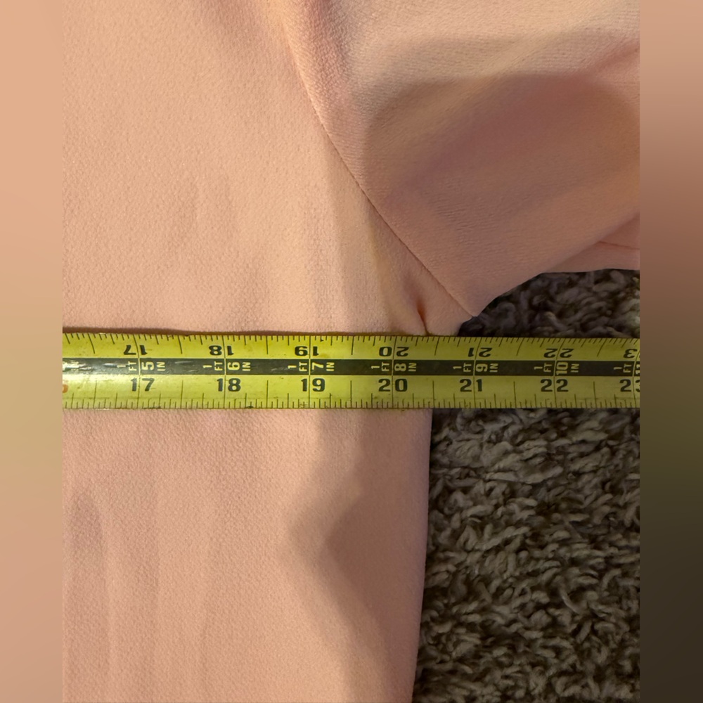 Peach V-Neck Ruffle Sleeve Dress - Picture 12 of 12